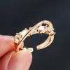 Anillo Abierto Transfronterizo Más Vendido de Lujo Ligero con un Ambiente Elegante, Adecuado para Reuniones Diarias, Anillo de Estilo Minimalista Versátil con Sensación de Alta Gama