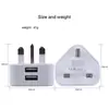 Venta al por mayor transfronteriza 1A USB británico de doble puerto estándar británico de tres clavijas cabezal de carga para teléfono móvil adaptador de carga de viaje versión Hong Kong de 3 puertos