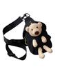 2024 nueva bolsa de lona de oso popular, bolsa de mensajero, bolso de hombro moderno para mujer, caricatura, ins, lindo, bolso pequeño al por mayor