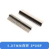 Pin de fila doble paso de 1.27 mm pin en línea 2*2p/3/4/5/6/7/8/10/12/20/40/50p