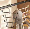 Cabide giratório 360 graus para guarda-roupa doméstico, cabideiro com ganchos para roupas e calças, cabideiro de armazenamento multifuncional