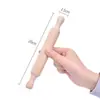Rodillos extra largos pequeños, medianos y grandes, rodillos de silicona, rodillos para masa con mango de madera, palos rodantes para extender masa
