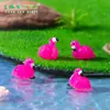 Nuevo producto transfronterizo: figuras de flamenco creativas, accesorios decorativos DIY, adornos de resina para paisajes de escritorio en miniatura