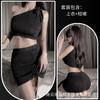 Conjunto de top corto con hombros descubiertos y falda plisada con cordones en la cadera para mujer, lencería sexy, puro deseo, conejo sucio