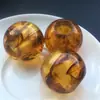 Padrão de jade imitação gradiente duas cores coloridas irregulares contas de furo grande material oval plástico acrílico contas