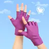 Guantes de Protección Solar Finos de Medio Dedo para Primavera y Verano Color Sólido Espandex Elástico Sin Dedos Medios Guantes Cortos para Adulto Mujer