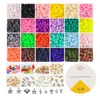 Europa y Estados Unidos Navidad transfronteriza diy caja de arcilla blanda cuentas de colores de arroz cuentas con letras cuentas sueltas cuentas espaciadoras cuentas sueltas hilo elástico