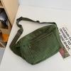 Bolso bandolera de pana japonesa para hombre, deportivo, sencillo, informal, de color liso, de gran capacidad, para estudiante