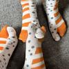 Calcetines de media caña con dedos divididos lindos y divertidos para mujer, Calcetines de pareja con diseño de anguila de flor abstracta, feos y lindos, Calcetines de moda personalizados para mejores amigas