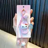 Chaveiro Gato Morango Desenho Animado Gatinho Pingente de Bolsa Lanyard de Celular Fofo Pingente para Chaveiro de Carro Pequeno Presente