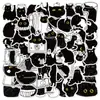 50 Pegatinas de Diario Gato Negro, Pegatinas de Bloc de Notas de Dibujos Animados, Pegatinas para Niños, Fundas de Teléfono Móvil, Decoraciones para Tazas de Agua de iPad