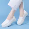 Zapatos de Enfermera Transpirables Calados, Zapatos de Trabajo Médicos Blancos Ligeros Antideslizantes, Zapatos de Enfermera para Hospital y Hogar de Ancianos, Suministro Directo de Fábrica