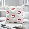 Funda de almohada navideña transfronteriza, bordada con Santa Claus, funda de cojín acolchada de pelo largo para sofá, decoración de sala de estar