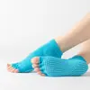 [Venta al por mayor de fábrica] Transfronterizo Nuevo Deporte Dispensador Calcetines para Dedos Cortos Antideslizantes Trampolín Calcetines de Yoga para Mujer