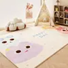 Alfombra de Terciopelo de Cristal para Zona de Lectura de Habitación Infantil Sala de Estar Dormitorio Resistente a Manchas Fácil Cuidado Alfombra de Dibujos Animados para Gateo de Bebé