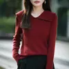 Suéter de lana de hilo fino transfronterizo para mujer, reversible por delante y por detrás, cuello grande, uso versátil, tacto de alta gama, estilo casual, rentable