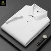 Camiseta Masculina de Manga Curta Parson com Mola Longa Camisa Polo Masculina de Verão com Lapela Camiseta Masculina de Manga Curta de Verão Algodão Mercerizado Po