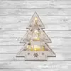 Grabado Láser Manualidades de Madera Luminaria Lámpara de Madera Navideña Árbol de Navidad Luz LED