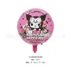 Decoración para fiesta de cumpleaños con temática de Kuromi, tarjeta de pastel con bandera de Kuromi, globo, espiral, tarjeta de invitación con dije