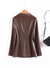 Traje de Moda para Viajes Cotidianos Chaqueta de Cuero Chaqueta de Piel de Oveja Haining Nueva Elegante Traje Pequeño para Mujer Venta al por Mayor