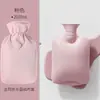 Bolsa de água quente para cama, enchível, espessa, para aquecer a cintura, compressa quente, abdômen, aquecedor de mãos, capa de tecido pelúcia, uso duplo para compressa quente e fria