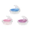 Escova de shampoo transparente de cristal, escova massageadora de cabeça para shampoo, escova de banho, pente massageador de shampoo de silicone para meridianos, pente de cabelo