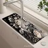 TEMU Venda Quente Tapete de Gotejamento para Torneira Simples Lavatório Tapete Decorativo Lama de Diatomáceas Tapete Antiderrapante Dropshipping