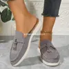 Chinelos Europeus e Americanos de Tamanho Grande para Primavera Atacado Meio Chinelos Novo Estilo Transfronteiriços Sapatos Preguiçosos Biqueira Externa 2026 Slip-ons Casuais