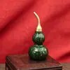 Calabaza Pintada de Latón Color Piedra de Sangre, Calabaza de Siete Colores Pintada a Mano, Pieza Decorativa para Entrada de Sala de Estar, Adorno Artesanal de Boca Abierta