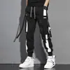 Pantalones cruzados nuevos para hombre, estilo coreano, modernos, corte holgado, estilo ins para estudiantes, pantalones cargo chic casual cortos, marca de moda, con puños en los tobillos
