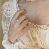 Anillo ajustable abierto con diseño de mariposa líquida, estilo frío y personalidad para mujer, anillo para el dedo índice con diseño de nicho para chica atractiva.