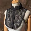 Cuello falso de encaje con orejas de madera para mujer, cuello falso combinable, suéter de otoño e invierno, cuello decorativo, cuello calado, cuello de camisa falso