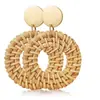 Aretes Europeos y Americanos de Ratán Transfronterizos, Aretes Estilo Vacaciones, Aretes Europeos y Americanos de Nicho, Aros Joyería de Alta Gama para Mujeres