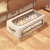 Tianshan Cáñamo Instalación Libre Hogar Plegable Almacenamiento Cama Almacenamiento Inferior Zapatero Transparente Caja Almacenamiento Zapatos Marco de Acero Engrosado