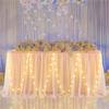 Faldón de Mesa Decoración de Mesa para Fiesta Luz LED Atrezzo de Ambiente Reunión Familiar Tutú Tul Borde de Mesa Faldón de Mesa LED