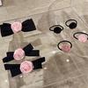 Horquilla rosa de puro deseo, lazo francés, pinza superior, horquilla para la parte posterior, pinza para la cabeza, accesorios para el cabello 2023 Nuevo
