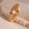 Anillo Abierto Geométrico de Metal Estilo Transfronterizo Europeo y Americano Anillo de Dedo de Lujo de Gama Alta Diseño Joyería Exagerada de Nicho
