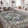 Alfombra de Sofá de Mesita de Noche Vintage Estilo Americano Más Vendida Transfronteriza para Sala de Estar y Dormitorio, Tapete Lavable y Limpiable para Niñas