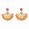 Pendientes de Esmalte Coloridos con Forma de Flor, Estilo Dulce y Fresco para Fiestas, con Diamantes y Perlas, Pendientes de Pétalos de Lujo Ligero y de Alta Gama para Mujer