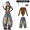 Ropa para Niñas de Jazz Danza Urbana de Moda Trajes de Presentación de Street Dance para Niños Estilo Dulce y Fresco para Grupos de Niñas Disfraces de Presentación de Baile para Niños