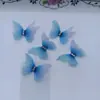 Super hada simulación doble capa tridimensional con red de diamante tul rojo neto mariposa hecho a mano DIY accesorios para el cabello materiales para sesión de fotos de vestido de novia