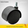 Chuanglian 2 polegadas parafuso universal rodízio plástico nylon M10 cone de seda móveis de escritório prateleira cadeira pé roda