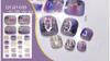Qyj Aurora Pegatinas para Uñas Ultra Delgadas Sin Costuras con Pedrería Calcomanías Sencillas para Uñas de los Pies de Mujer