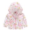 Chaqueta con capucha y cremallera para niños y niñas, temporada de primavera y otoño 2026, estampado de dinosaurio de dibujos animados, chaqueta casual