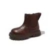 Botas Martin Femininas 2026 Outono/Inverno Lã Fina Sapatos Infantis Botas Martin Estilo Britânico Elegante Versátil Moda para Meninas Botas