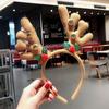 Tiara de Natal para Adultos e Crianças, Acessórios de Cabelo com Galhos para Fantasia de Feriado, Fivela Decorativa Brilhante de Rena para Cabelo de Celebridade da Internet