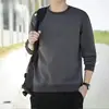 Sudadera para hombre, nuevo modelo de primavera y otoño, cuello redondo, corte holgado, engrosada, sin capucha, prenda para pullover, chaqueta de manga larga para hombre, versátil
