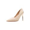 09-23 Sapatos Exquisitos de Salto Alto Estilo Francês para Mulheres com Saltos Finos, Sapatos de Primavera Inicial 2026 que Combinam com Saias, Sapatos Elegantes e Confortáveis para Madrinhas