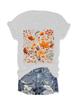 Camiseta de verano con estampado de comercio exterior para mujer, estilo europeo y americano, con cuello redondo, manga corta, informal, a la moda
