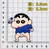 Desenho Animado Crayon Shin-Chan Patch de Borracha Macia em PVC Decoração Acessórios DIY Capa de Tablet Celular Acessórios de Carro Decoração